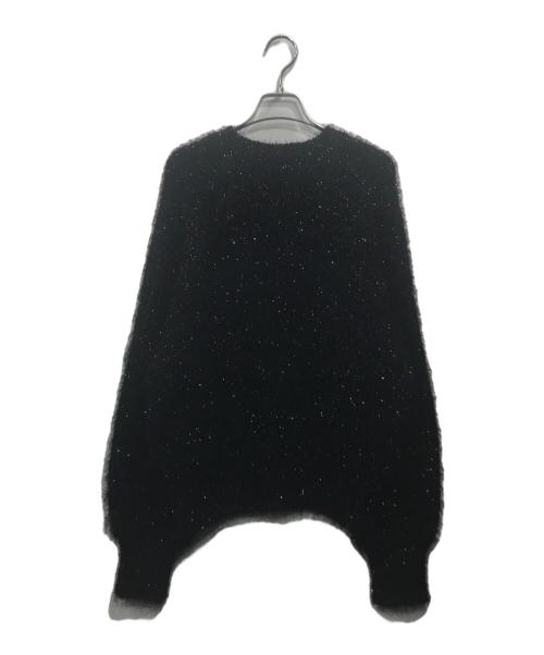 UNGRID（アングリッド）Ungrid (アングリッド) ラメフェザーヤーンニット ブラック サイズ:Freeの古着・服飾アイテム