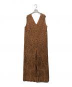 Ameriアメリ）の古着「CHLOE V NECK ROMPERS」｜ブラウン