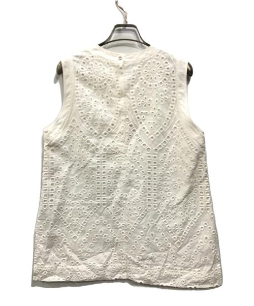 machatt（マチャット）machatt (マチャット) カットワークレーストップス ホワイト サイズ:Freeの古着・服飾アイテム