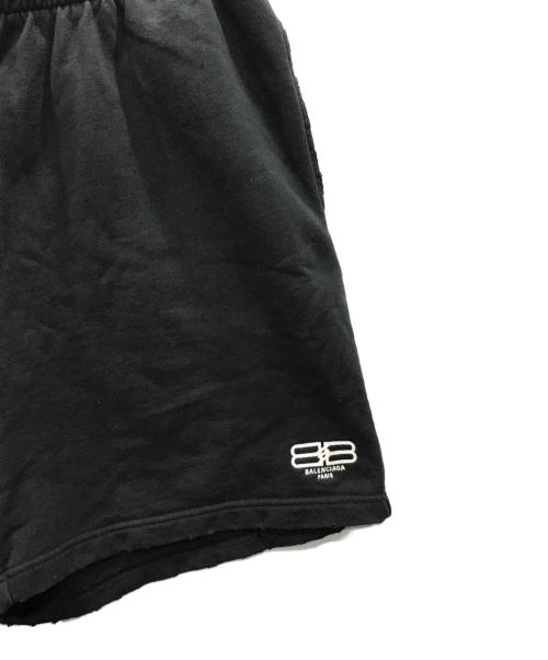 BALENCIAGA（バレンシアガ）BALENCIAGA (バレンシアガ) スウェットハーフパンツ ブラック サイズ:Lの古着・服飾アイテム