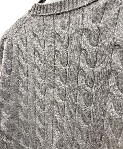 TOMORROW LAND tricot（トゥモローランド トリコ）TOMORROW LAND tricot (トゥモローランド トリコ) スーパーファインラムウール クルーネックケーブルニット グレー サイズ:Mの古着・服飾アイテム