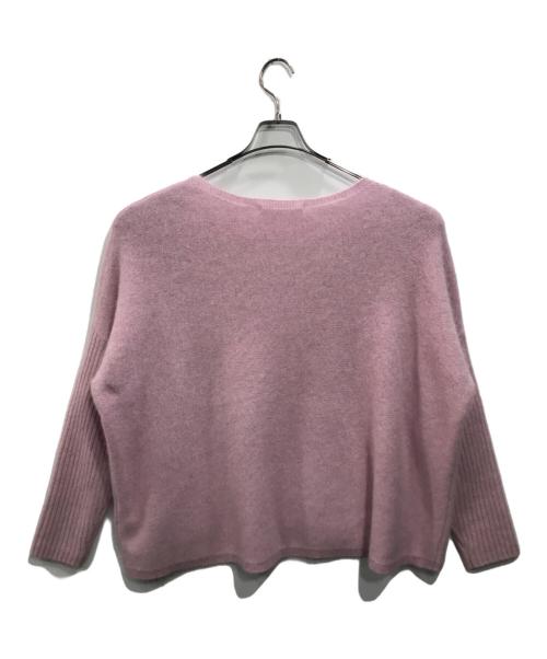 stola.（ストラ）stola. (ストラ) フォックスファー クロップドニット ピンク サイズ:Freeの古着・服飾アイテム