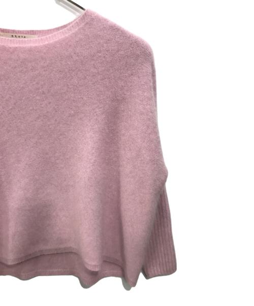 stola.（ストラ）stola. (ストラ) フォックスファー クロップドニット ピンク サイズ:Freeの古着・服飾アイテム