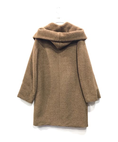 MaxMara（マックスマーラ）MaxMara (マックスマーラ) アルパカ混フーデッドシャギーコート ブラウン サイズ:Lの古着・服飾アイテム