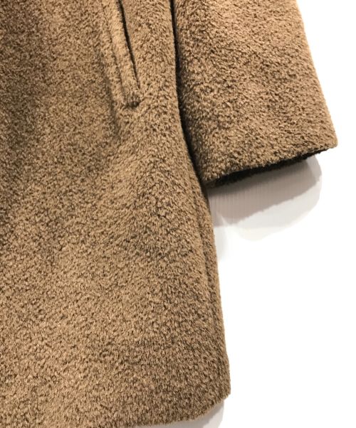 MaxMara（マックスマーラ）MaxMara (マックスマーラ) アルパカ混フーデッドシャギーコート ブラウン サイズ:Lの古着・服飾アイテム