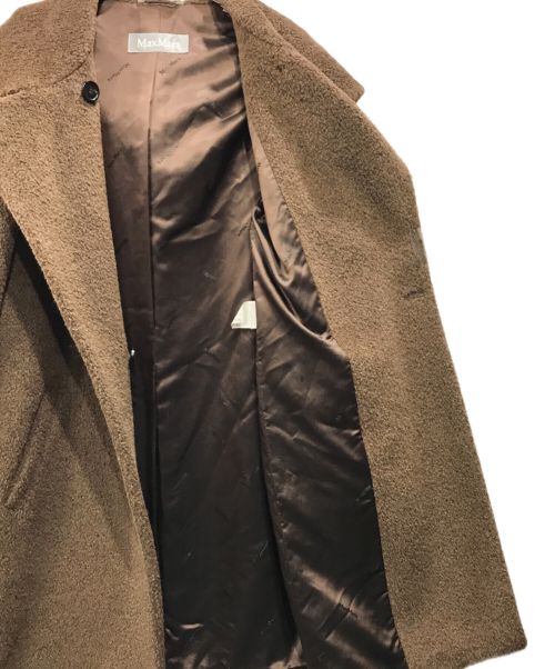 MaxMara（マックスマーラ）MaxMara (マックスマーラ) アルパカ混フーデッドシャギーコート ブラウン サイズ:Lの古着・服飾アイテム