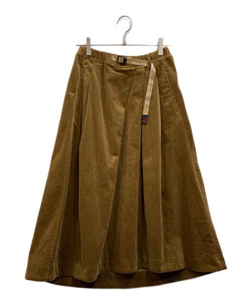 GRAMICCI（グラミチ）GRAMICCI (グラミチ) CORDUROY TALECUT SKIRT ブラウン サイズ:Mの古着・服飾アイテム