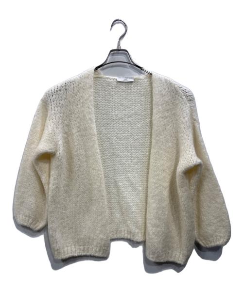 TRICOTS JEAN MARC（トリコットジーンマルク）TRICOTS JEAN MARC (トリコットジーンマルク) モヘヤ混ニットカーディガン ホワイト サイズ:表記なしの古着・服飾アイテム
