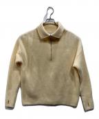 SLOBE IENAスローブ イエナ）の古着「French wool畦ハーフジップニットプルオーバー」｜ベージュ