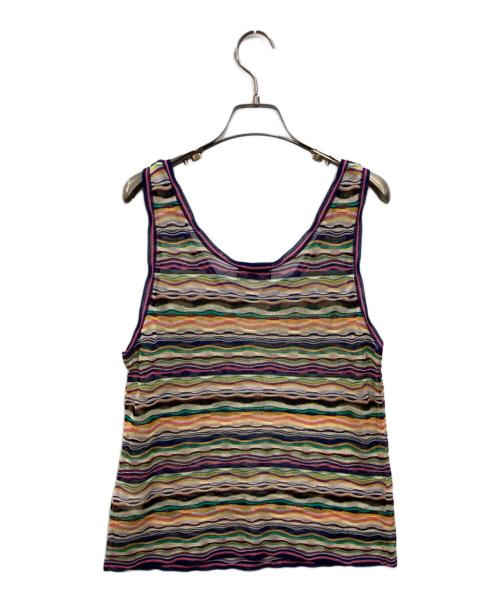 missoni（ミッソーニ）missoni (ミッソーニ) ニットキャミソール マルチカラー サイズ:44の古着・服飾アイテム