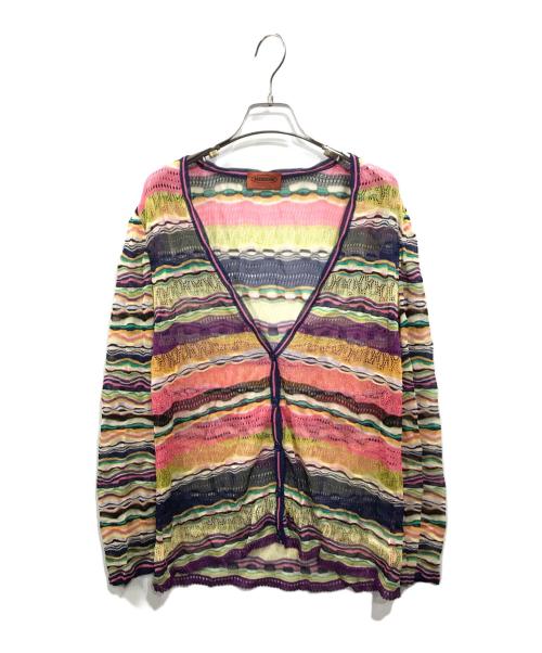 missoni（ミッソーニ）MISSONI (ミッソーニ) レースカーディガン マルチカラー サイズ:46の古着・服飾アイテム