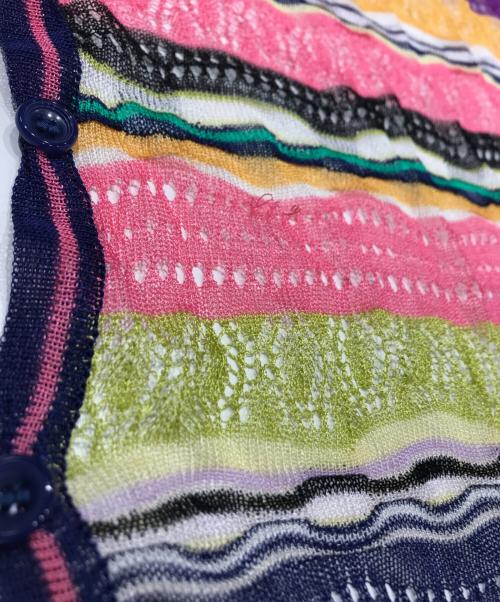 missoni（ミッソーニ）MISSONI (ミッソーニ) レースカーディガン マルチカラー サイズ:46の古着・服飾アイテム