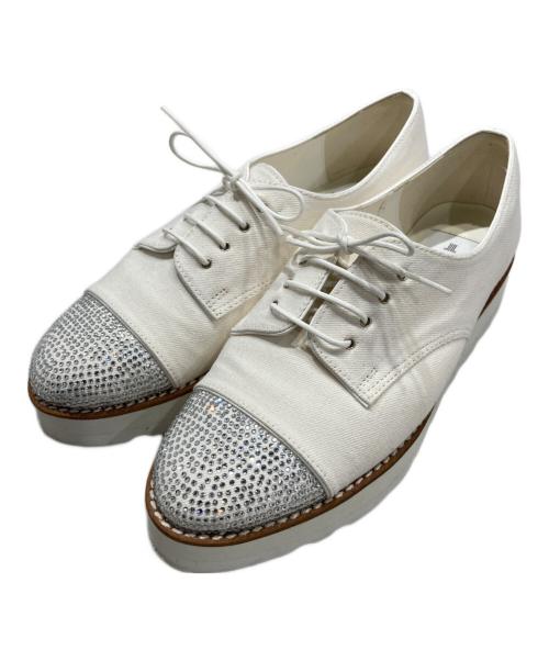 LANVIN en Bleu（ランバンオンブルー）LANVIN en Bleu (ランバンオンブルー) キャンバスシューズ ホワイト サイズ:23㎝の古着・服飾アイテム