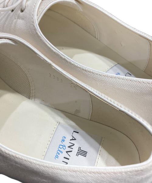 LANVIN en Bleu（ランバンオンブルー）LANVIN en Bleu (ランバンオンブルー) キャンバスシューズ ホワイト サイズ:23㎝の古着・服飾アイテム