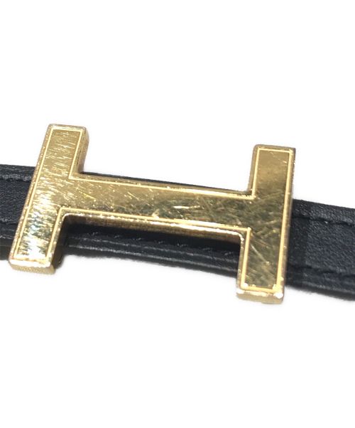 HERMES（エルメス）HERMES (エルメス) ミニコンスタンスベルト ブラック×ベージュの古着・服飾アイテム