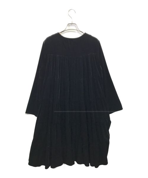 trefle+1（トレフルプラスワン）trefle+1 (トレフルプラスワン) ベロアフェアリーワンピース ブラック サイズ:Fの古着・服飾アイテム