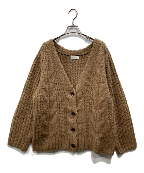 room306（ルームサンマルロクコンテンポラリー）room306 (ルームサンマルロクコンテンポラリー) ブークレニットカーディガン ブラウン サイズ:不明の古着・服飾アイテム