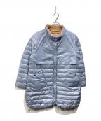 DoCLASSEドゥクラッセ）の古着「リバーシブル ロングダウンコート」｜ブルー×ベージュ