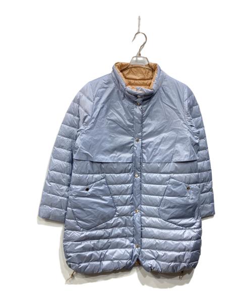 DoCLASSE（ドゥクラッセ）DoCLASSE (ドゥクラッセ) リバーシブル ロングダウンコート ブルー×ベージュ サイズ:XLの古着・服飾アイテム