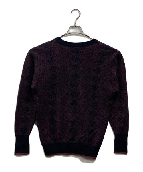 dunhill（ダンヒル）dunhill (ダンヒル) Vネックニット パープル サイズ:40の古着・服飾アイテム