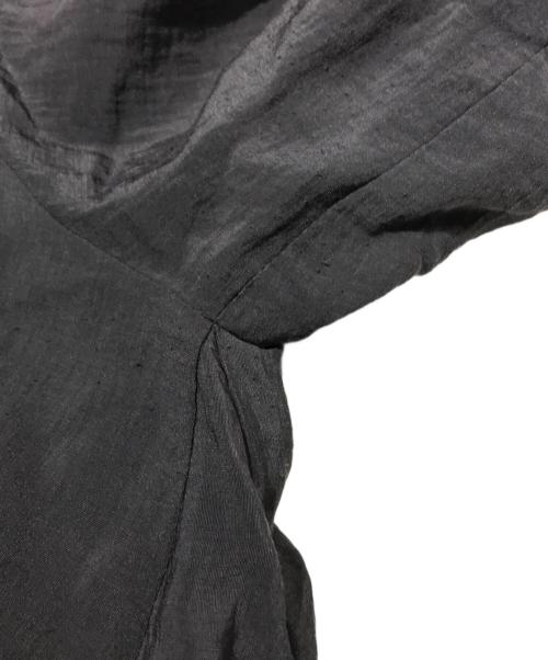 1er Arrondissement（プルミエ アロンディスモン）1er Arrondissement (プルミエ アロンディスモン) レーヨンナイロンギャザーワンピース チャコールグレー サイズ:Ｍの古着・服飾アイテム