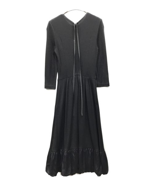 BORDERS at BALCONY（ボーダーズアットバルコニー）BORDERS at BALCONY (ボーダーズアットバルコニー) ウールジャージーマキシドレス ワンピース ブラック サイズ:38の古着・服飾アイテム