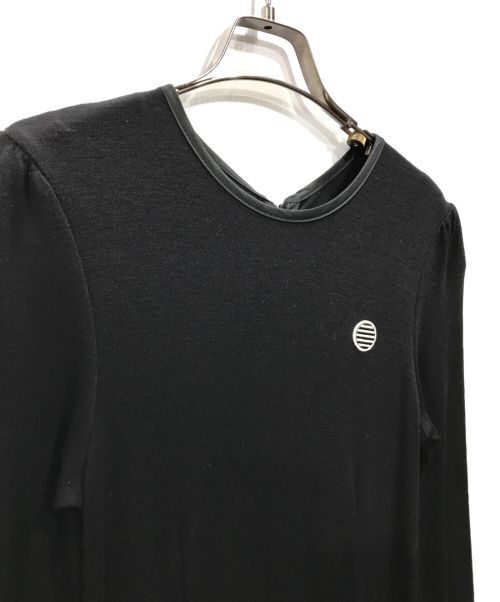 BORDERS at BALCONY（ボーダーズアットバルコニー）BORDERS at BALCONY (ボーダーズアットバルコニー) ウールジャージーマキシドレス ワンピース ブラック サイズ:38の古着・服飾アイテム