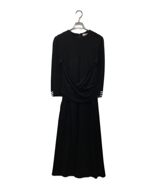 BORDERS at BALCONY（ボーダーズアットバルコニー）BORDERS AT BALCONY (ボーダーズアットバルコニー) ウィークエンドクロスドレス ブラック サイズ:Ｍの古着・服飾アイテム
