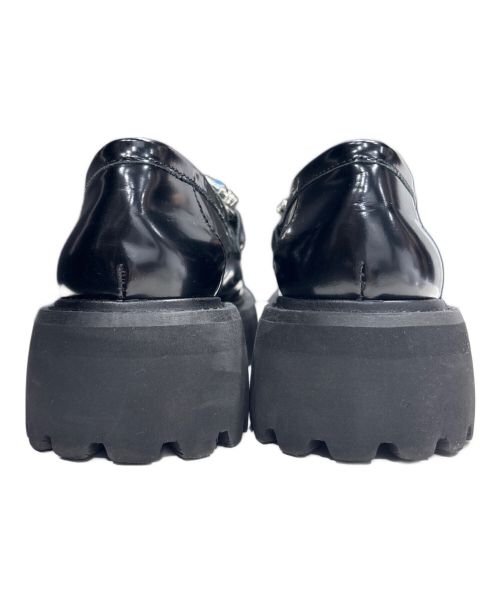 STACCATO（スタッカート）STACCATO (スタッカート) ビジューローファー ブラック サイズ:24.5㎝の古着・服飾アイテム