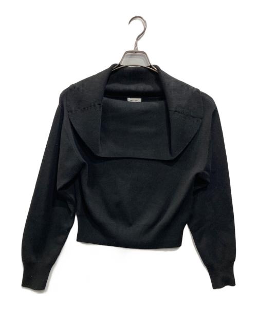 FRAY ID（フレイ アイディー）FRAY ID (フレイ アイディー) ワイドカラーオフショルダーニット ブラック サイズ:ONE SIZEの古着・服飾アイテム