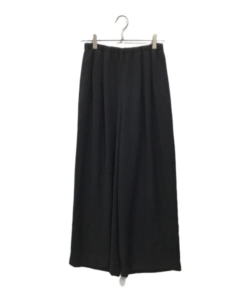 ENFOLD（エンフォルド）ENFOLD (エンフォルド) リラックスゴムワイドトラウザー ブラック サイズ:Sの古着・服飾アイテム