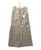 RURI.Wルリ）の古着「ASYMMETRICAL HEM LONG SKIRT」｜ベージュ