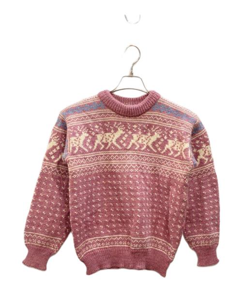 L.L.Bean（エルエルビーン）L.L.Bean (エルエルビーン) バーズアイニット ピンク サイズ:表記なしの古着・服飾アイテム