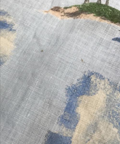 PAPAS（パパス）PAPAS (パパス) リネンアロハシャツ ブルー サイズ:Lの古着・服飾アイテム