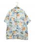 PAPAS（パパス）の古着「リネンアロハシャツ」｜ブルー