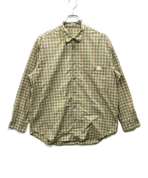 PAPAS（パパス）PAPAS (パパス) チェックシャツ イエロー サイズ:Lの古着・服飾アイテム