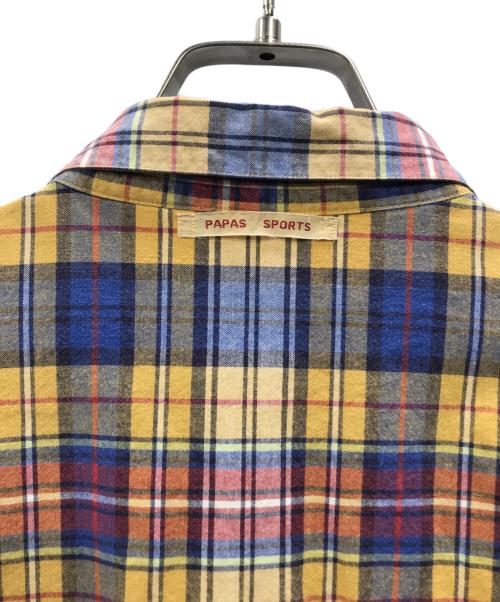 PAPAS（パパス）PAPAS (パパス) チェックシャツ マルチカラー サイズ:Lの古着・服飾アイテム