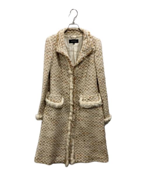EPOCA（エポカ）EPOCA (エポカ) ツイードコート アイボリー サイズ:40の古着・服飾アイテム