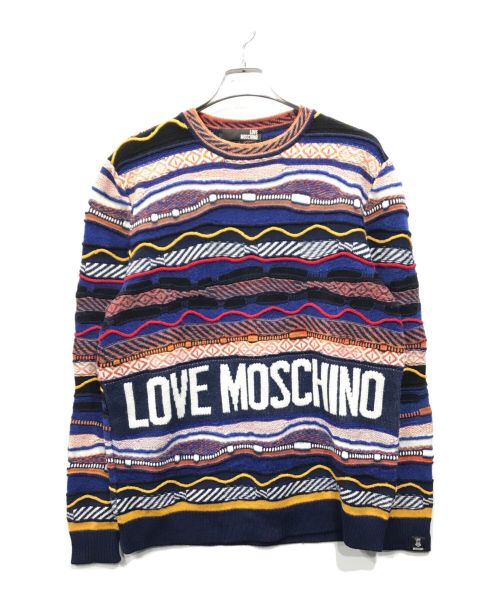 LOVE MOSCHINO（ラブモスキーノ）LOVE MOSCHINO (ラブモスキーノ) 3Dニット マルチカラー サイズ:Ｓの古着・服飾アイテム