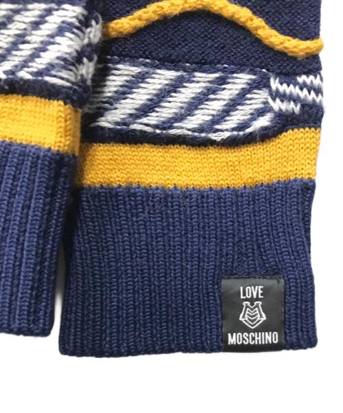 LOVE MOSCHINO（ラブモスキーノ）LOVE MOSCHINO (ラブモスキーノ) 3Dニット マルチカラー サイズ:Ｓの古着・服飾アイテム