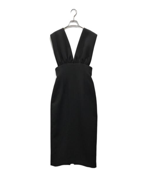 Whim Gazette（ウィムガゼット）Whim Gazette (ウィムガゼット) Vジャンスカワンピース ブラック サイズ:36の古着・服飾アイテム