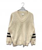 Spick and Spanスピック＆スパン）の古着「ラインVプルオーバー」｜アイボリー