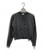 Bibiy.ビビィ）の古着「ロゴ刺繍ニットカーディガン」｜グレー