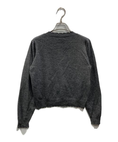 Bibiy.（ビビィ）Bibiy. (ビビィ) ロゴ刺繍ニットカーディガン グレー サイズ:Fの古着・服飾アイテム