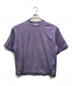 MAISON SPECIALメゾンスペシャル）の古着「Embroidery Damage Over-Dye Crew Neck T-Shirts」｜バイオレット