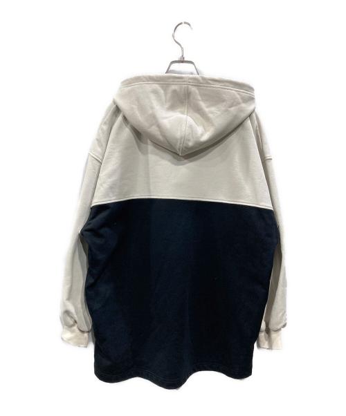 X-GIRL（エックスガール）X-GIRL (エックスガール) BICOLOR ANORAK SWEAT DRESS ホワイト×ブラック サイズ:Mの古着・服飾アイテム