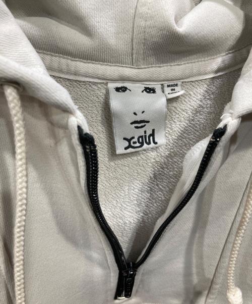 X-GIRL（エックスガール）X-GIRL (エックスガール) BICOLOR ANORAK SWEAT DRESS ホワイト×ブラック サイズ:Mの古着・服飾アイテム