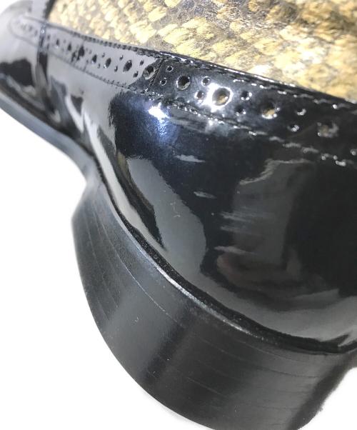 COMME des GARCONS（コムデギャルソン）COMME des GARCONS (コムデギャルソン) エナメル×パイソン ストラップシューズ ブラック サイズ:25の古着・服飾アイテム