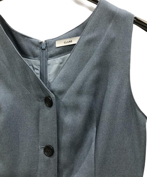 CLANE（クラネ）CLANE (クラネ) LADY MILITARY ONEPIECE ブルー サイズ:Sの古着・服飾アイテム