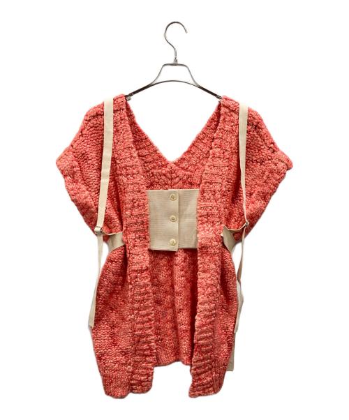 IRENE（アイレネ）IRENE (アイレネ) Fipoas Knit Vest レッド サイズ:36の古着・服飾アイテム
